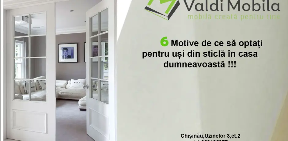 6 motive de ce să optezi pentru uși din sticlă în casă sau apartament