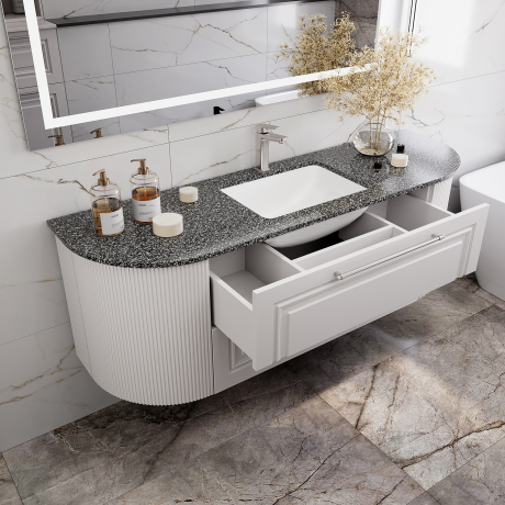 Mobilier pentru baie din MDF vopsit „Almeria“-3