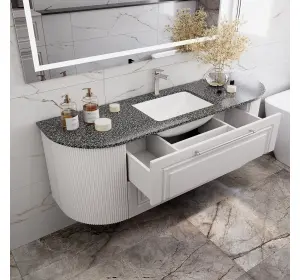 Mobilier pentru baie din MDF vopsit „Almeria“-3