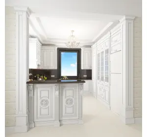 Bucătărie în stil clasic din Mdf cu furnir „Bitonto“-3