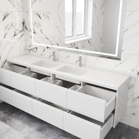 Mobilier pentru baie din MDF vopsit ,,Asturias"-3