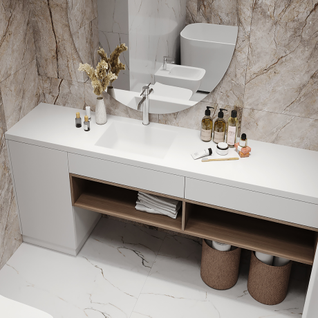 Mobilier pentru baie din MDF vopsit ,,Alicante"-2