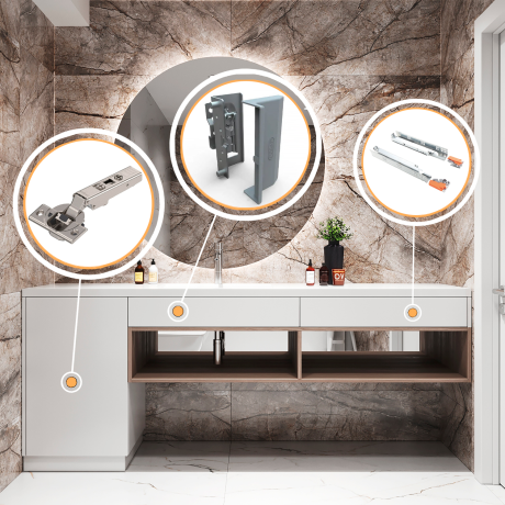 Mobilier pentru baie din MDF vopsit ,,Alicante"-3