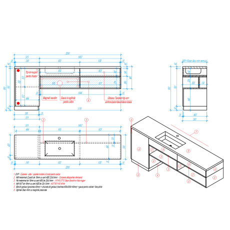 Mobilier pentru baie din MDF vopsit ,,Alicante"-4