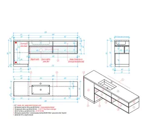 Mobilier pentru baie din MDF vopsit ,,Alicante"-4