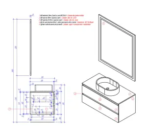 Mobilier pentru baie din MDF vopsit ,,Barcelona"-3