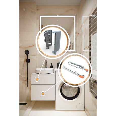 Mobilier pentru baie din MDF vopsit ,,Badajoz"-2