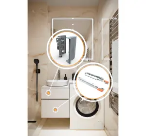 Mobilier pentru baie din MDF vopsit ,,Badajoz"-2