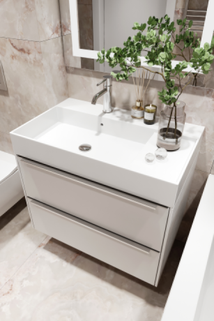 Mobilier pentru baie din MDF vopsit ,,Cantabria"-2