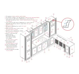 Bucătărie în stil clasic din MDF vopsit „Ancona“-5