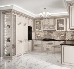 Bucătărie în stil clasic din Mdf cu furnir „Agrigento“