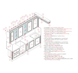Bucătărie în stil neoclasic din MDF infoliat „Genova“-5