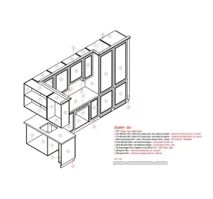 Bucătărie în stil neoclasic din MDF vopsit „Belluno“-5