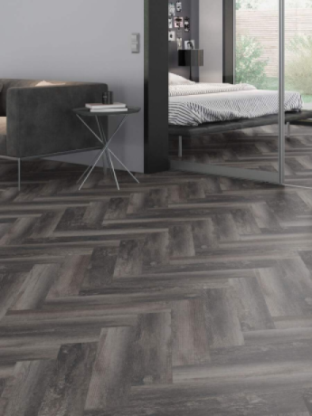 Виниловое клеевое покрытие на пол LVT – One Flor Europe Smoked Pine Black (OFD-055-269)-2