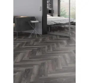 Виниловое клеевое покрытие на пол LVT – One Flor Europe Smoked Pine Black (OFD-055-269)-2