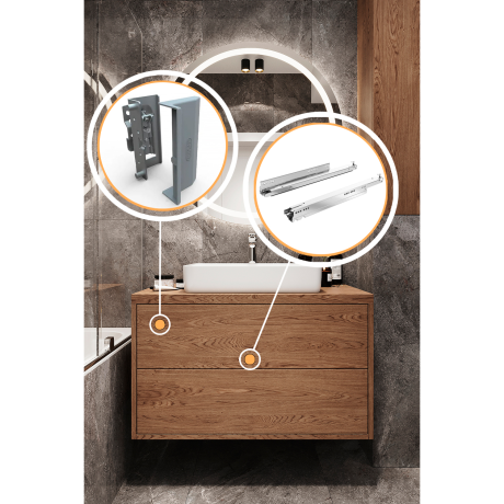 Mobilier pentru baie din Mdf cu furnir „Soria“-2