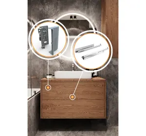 Mobilier pentru baie din Mdf cu furnir „Soria“-2