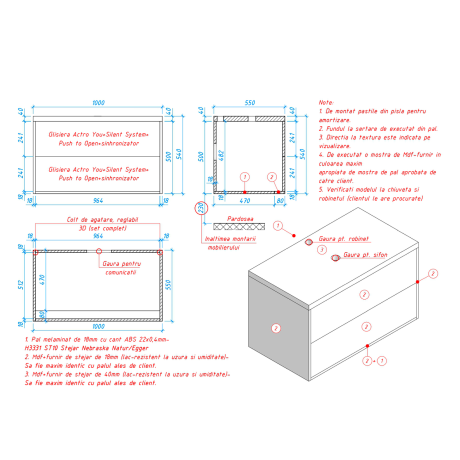 Mobilier pentru baie din Mdf cu furnir „Soria“-3