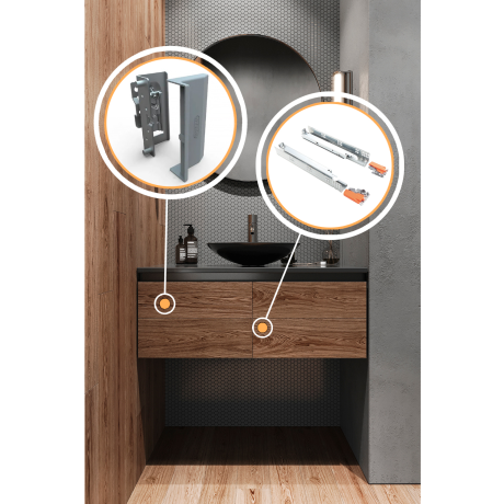 Mobilier pentru baie din Mdf cu furnir „Burgos“-2