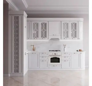 Bucătărie în stil clasic din MDF vopsit „Carrara“-2