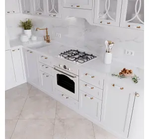 Bucătărie în stil clasic din MDF vopsit „Carrara“-3