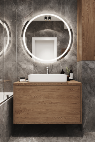 Mobilier pentru baie din Mdf cu furnir „Soria“-1