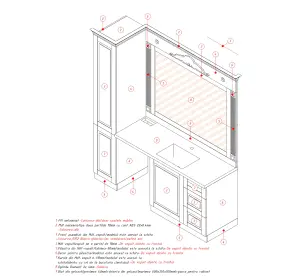 Mobilier pentru baie din MDF vopsit ,,Tarragona"-4