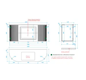 Mobilier pentru baie din MDF vopsit ,,Pontevedra"-4