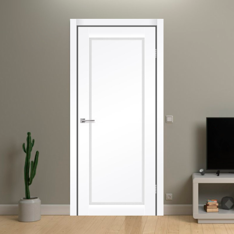 Ușă interior Korfad Legacy Albă cu sticlă Satin-2