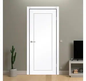 Ușă interior Korfad Legacy Albă cu sticlă Satin-2