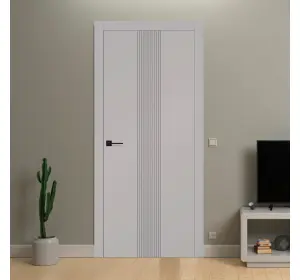 Ușă interior Korfad Vertical Gri deschis-3