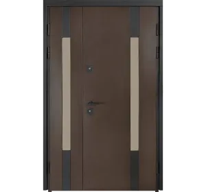 Ușă intrare casă Bulat House 706 Satin Alb Brown