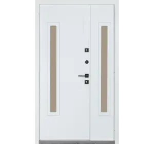 Ușă intrare casă Bulat House 706 Satin Alb Brown-2