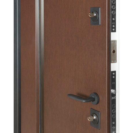 Ușă intrare casă Bulat House 706 Satin Alb Brown-4