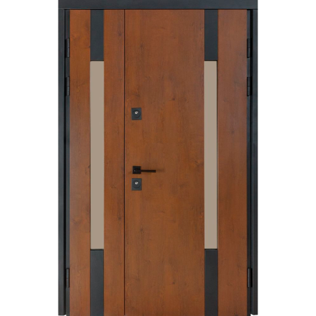 Ușă intrare casă Bulat House 706 Satin Alb Bronz-1
