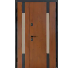 Ușă intrare casă Bulat House 706 Satin Alb Bronz