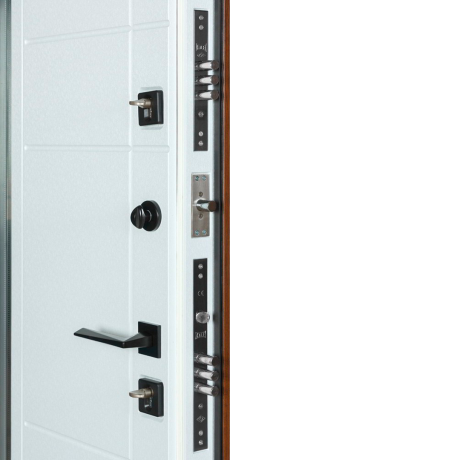 Ușă intrare casă Bulat House 706 Satin Alb Bronz-5