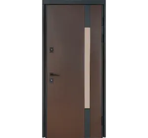 Ușă intrare casă Bulat House 705 Satin Alb Brown