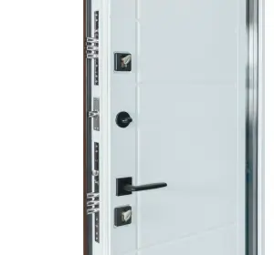 Ușă intrare casă Bulat House 705 Satin Alb Brown-5