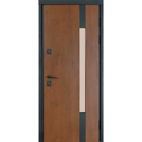 Ușă intrare casă Bulat House 705 Satin Alb Bronz-1