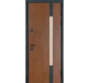 Ușă intrare casă Bulat House 705 Satin Alb Bronz