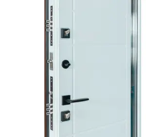 Ușă intrare casă Bulat House 705 Satin Alb Bronz-7