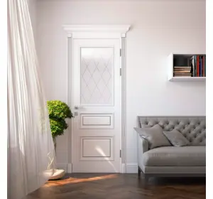 Ușă interior Rodos Rossi cu sticla (Patină aurie/argintie)-7