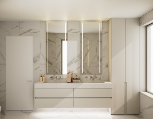 Mobilier pentru baie din MDF vopsit Vigo-1