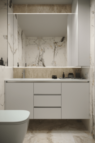 Mobilier pentru baie din MDF vopsit Cante-1
