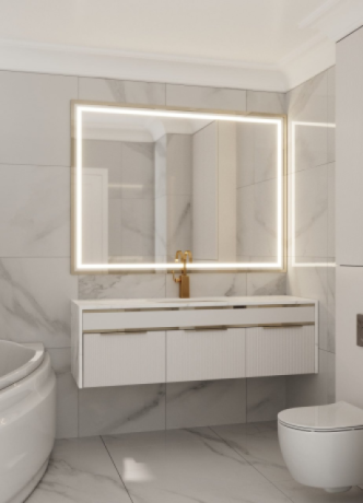Mobilier pentru baie din MDF vopsit Malaga-1