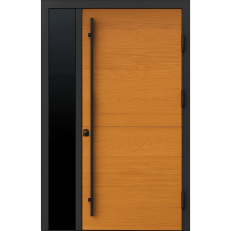 Ușă de exterior premium cu furnir natural GLISS LINE-2