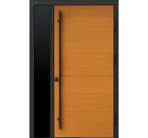 Ușă de exterior premium cu furnir natural GLISS LINE-2