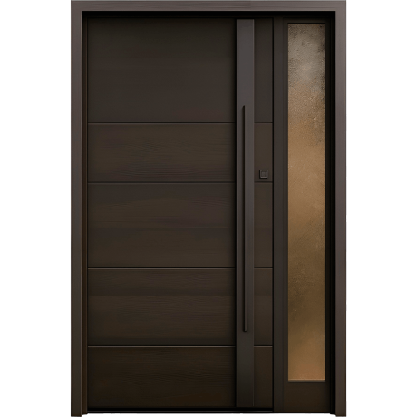Ușă de exterior premium cu furnir natural DEEP LINE-2