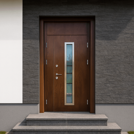 Ușă de exterior premium cu furnir natural PRIMA LINE-1